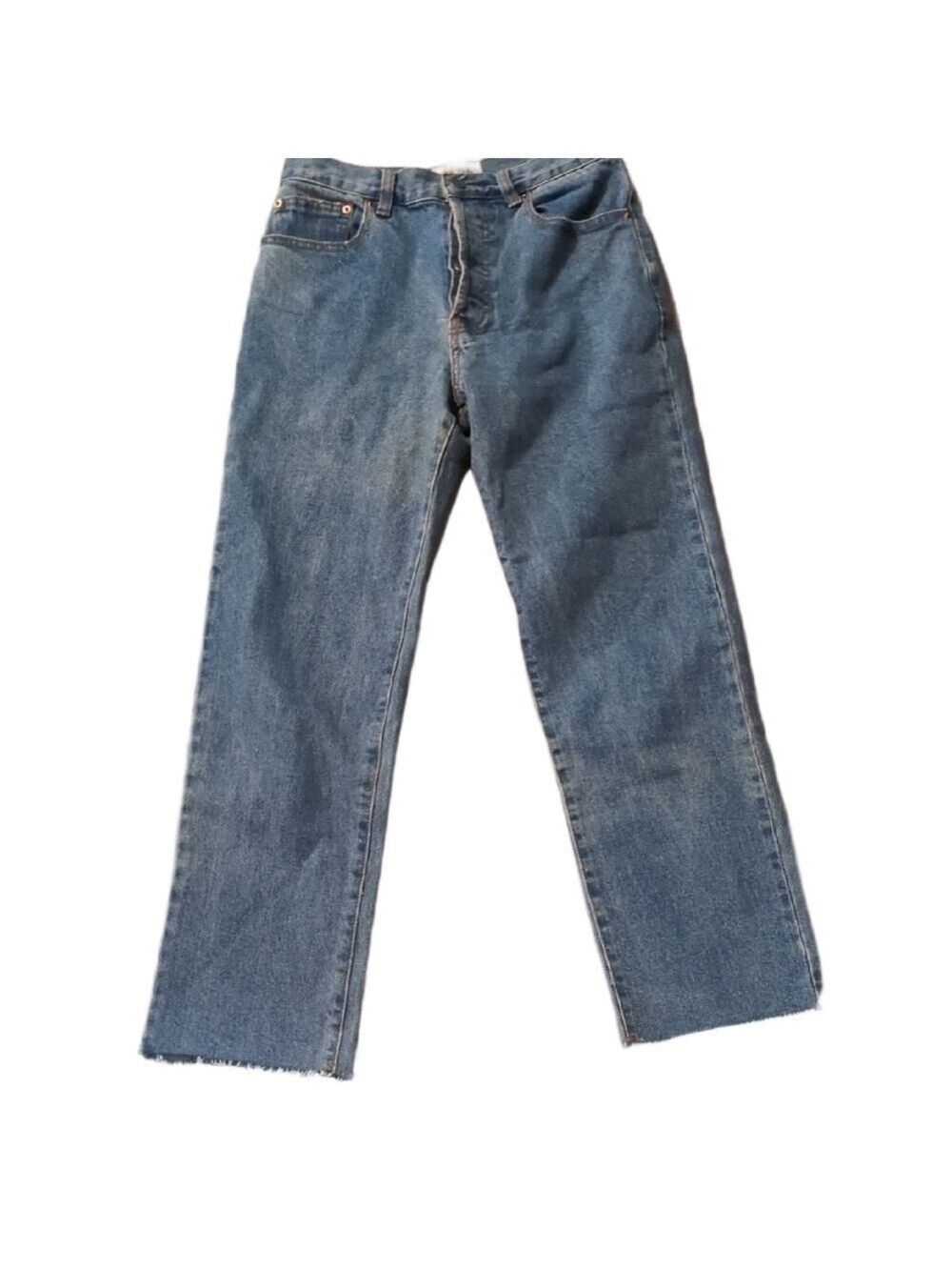 Cry Baby Button Fly Raw Hem Cropped Jeans Size 24